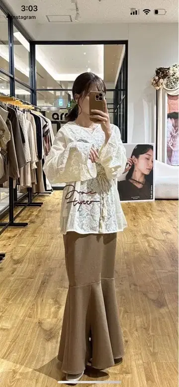 moi tytto 꽃무늬 시스루 니트 상의