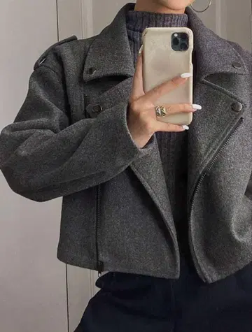 수입 라이더스 자켓 그레이