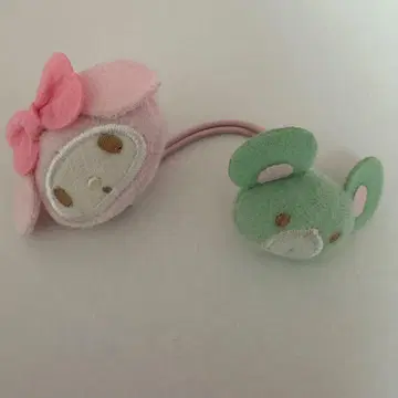 [ 희귀 레어템 ] 마이멜로디 캐릭터형 머리끈 핑크 그린