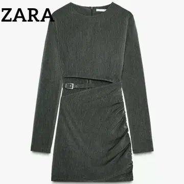 Zara 그레이 슬릿 원피스