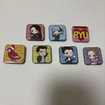 역전재판 화랑 스퀘어 배지 15주년 캔뱃지 7종 세트