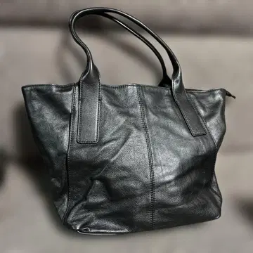 천연 가죽 이탈리아 리페르니 블랙 레더 토트백