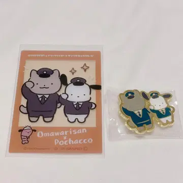 경찰관 & 포차코 핀 배지 클리어 카드 세트