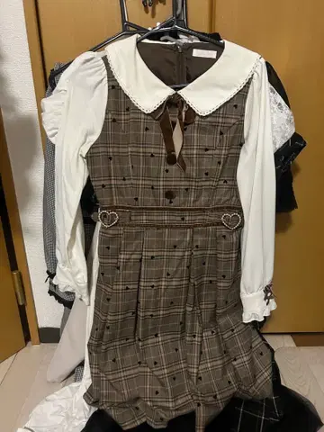 Liz Lisa 체크 무늬 미니 원피스