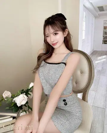Cheri mi 트위드 셋업 그레이