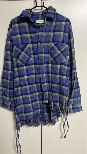 FACETASM 17AW fringe check layered shirt