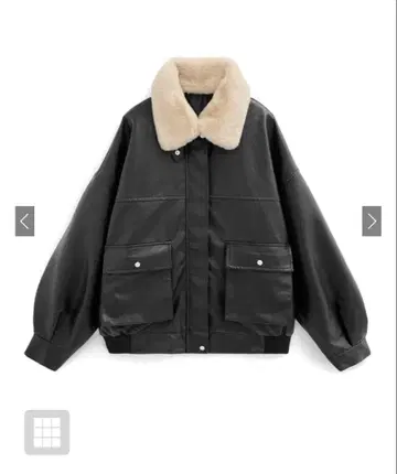 GRL 퍼 티펫 가죽 블루종 fo1988