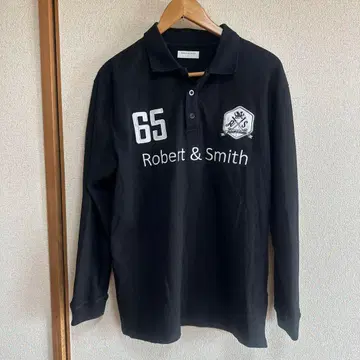 로버트 & 스미스 블랙 긴팔 피케 셔츠 L