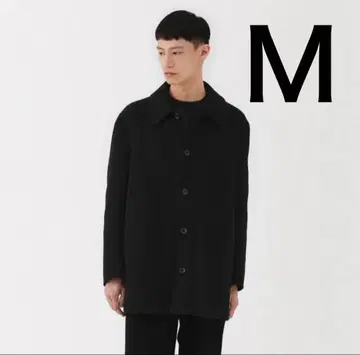 무지 라보 캐시미어 혼방 숏 스텐카라 코트 블랙 M