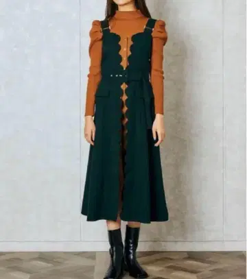 REDYAZEL 스캘럽 오버 스커트 살로펫