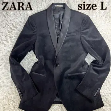 [ 새상품급 ] ZARA 턱시도 자켓 블랙 벨로아 1B 하자품