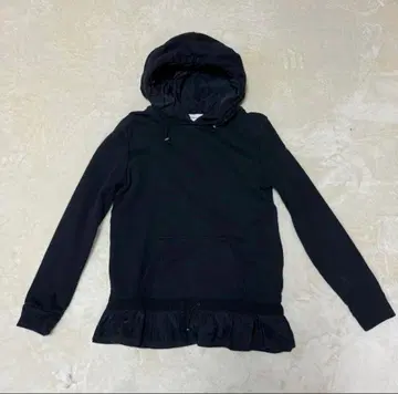 MONCLER 블랙 프릴 후드티