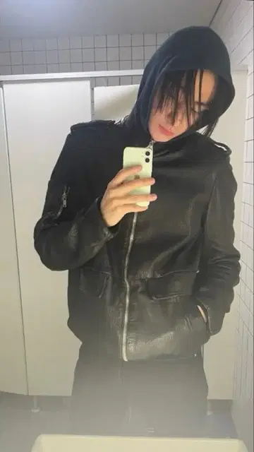 00's archive black 싱글 라이더 Double Zip