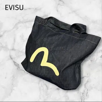 새상품급 EVISU 데님 토트백 숄더백 로고