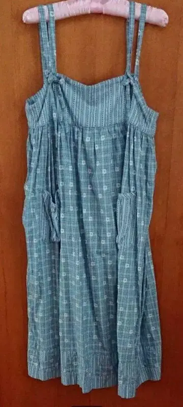 스트릿 오르간 도비 스트라이프 원피스 블루