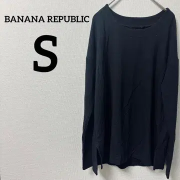 BANANA REPUBLIC 블랙 긴팔 여성용 T셔츠 [ S ]
