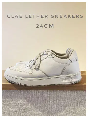 CLAE 클레이 가죽 스니커즈 24CM 화이트