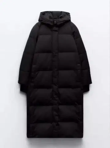 ZARA 워터 & 윈드 프로텍션 후드 롱다운
