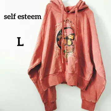 self esteem [ L ] 오버 사이즈 후드티 홍차 속기모 프린트