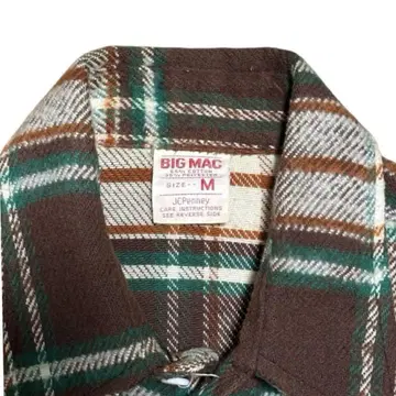 BIG MAC 빅맥 JCPenney 체크 플란넬 셔츠 70s