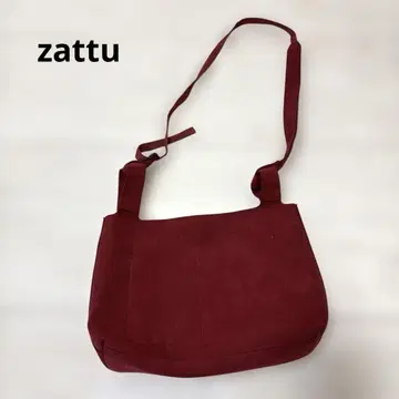 zattu 버건디 스웨이드 숄더백