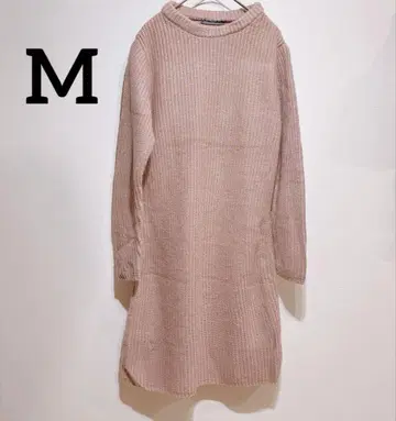 knit studio [ M ] 니트 원피스 라메 믹스 니트 핑크 롱
