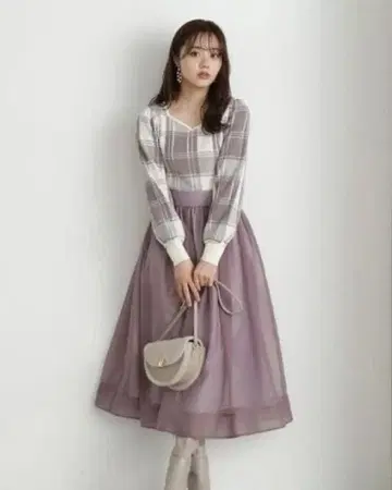 프로포션 바디 드레싱 오간자 개더 스커트