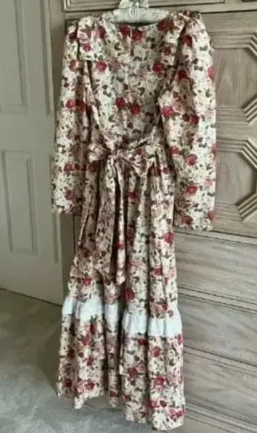 시마무라 maihee 콜라보 롱 원피스 꽃무늬 3XL 사이즈