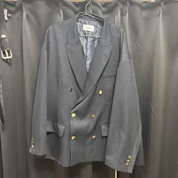 Soertel 다크 그레이 더블 브레스트 자켓