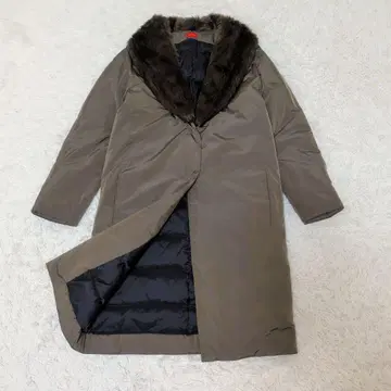 현행 데프레 타프타퍼 콤비 라이트 다운 코트 실크 혼방 34