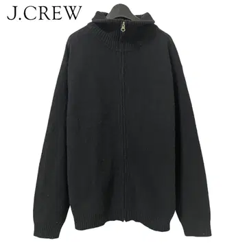 J.CREW / 제이크루 울 니트 지퍼 자켓 M 블랙 c033