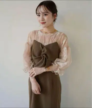 Acka sheer puff dress 사이즈1