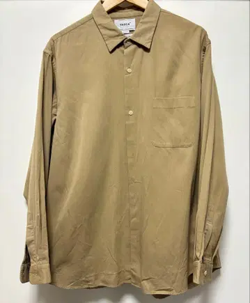 Yaeca 야에카 버튼 다운 셔츠 긴팔 베이지 M