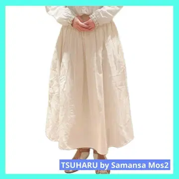 TSUHARU Mos2 사만사 모스모스 이소재 턱 스커트 미사용품