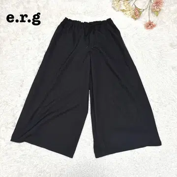 s.1095 [ ERG ] 가우초 팬츠 허리밴딩 블랙 라프 M