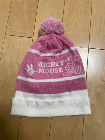 Disney 미키마우스 니트 모자 핑크