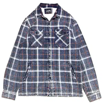 BILLABONG 긴팔 보아 체크 셔츠 자켓 그런지 츠네타 다이키