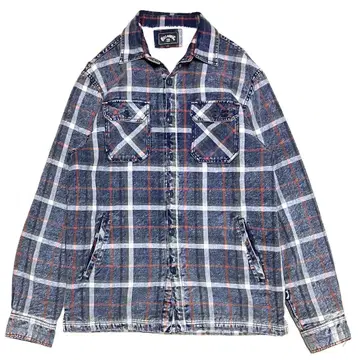 BILLABONG 긴팔 보아 체크 셔츠 자켓 그런지 츠네타 다이키