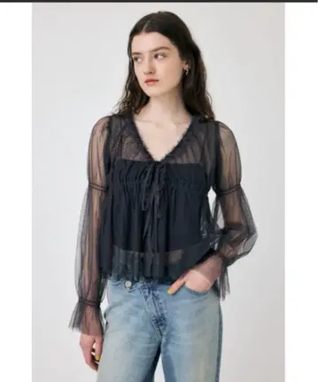 마우지 TULLE LAYERED 상의