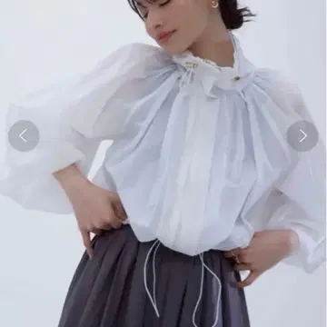 Stylevoice for xxx 시어 지퍼 개더 블루종