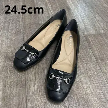 다이애나 웰핏 펌프스 블랙 가죽 버클 24.5cm