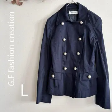 G.F 패션 크리에이션 네이비 자켓 L 더블 버튼