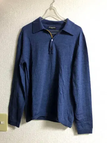 LYLE & SCOTT 네이비 긴팔 피케 셔츠