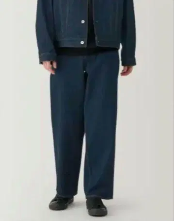 나무 열매에서 만든 카포크 혼방 데님 상하의 세트 신사 M 다크 네이비