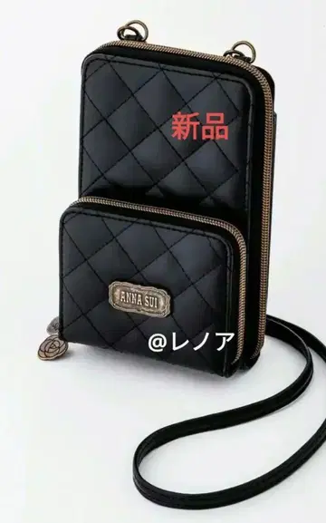 ANNA SUI 스마트폰 숄더백 퀼팅풍 원단 미사용 새상품