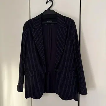 Spick and Span 네이비 스트라이프 테일러드 자켓