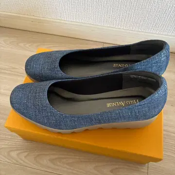 새상품급! 힐즈아베뉴 데님풍 6cm 밑창 플랫슈즈