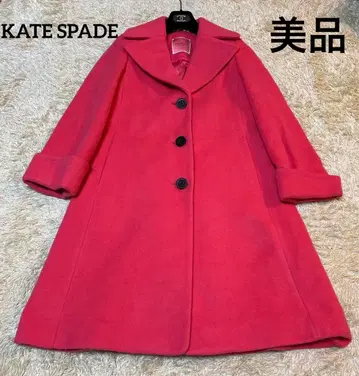 새상품급 kate spade 코랄 핑크 체스터 코트 쓰리 버튼
