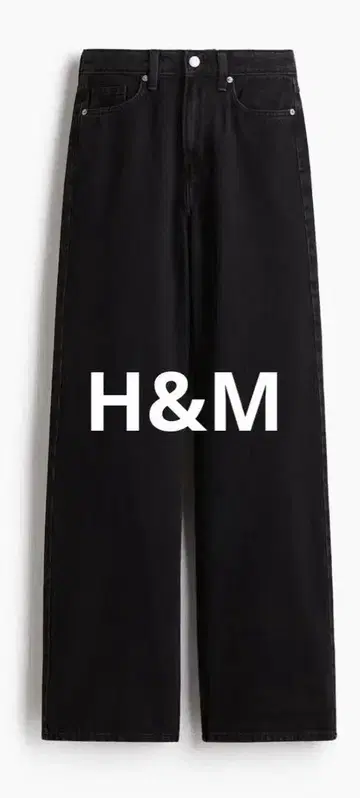[ H&M ] 와이드 울트라 하이 데님 38