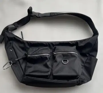 JEANASIS 나일론 W 포켓 바디 BAG 블랙